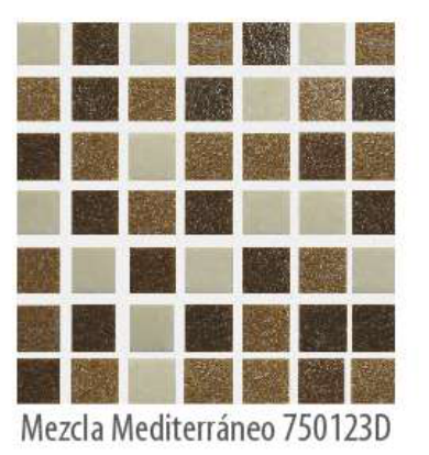 Mezcla Mediterráneo · Referencia de combinación con junta clara · folleto Pegavítreo Diamond