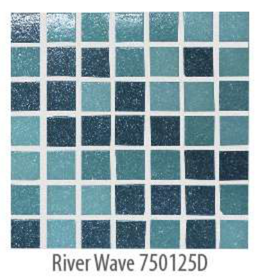 Mezcla River Wave · Referencia de combinación con junta clara · folleto Pegavítreo Diamond