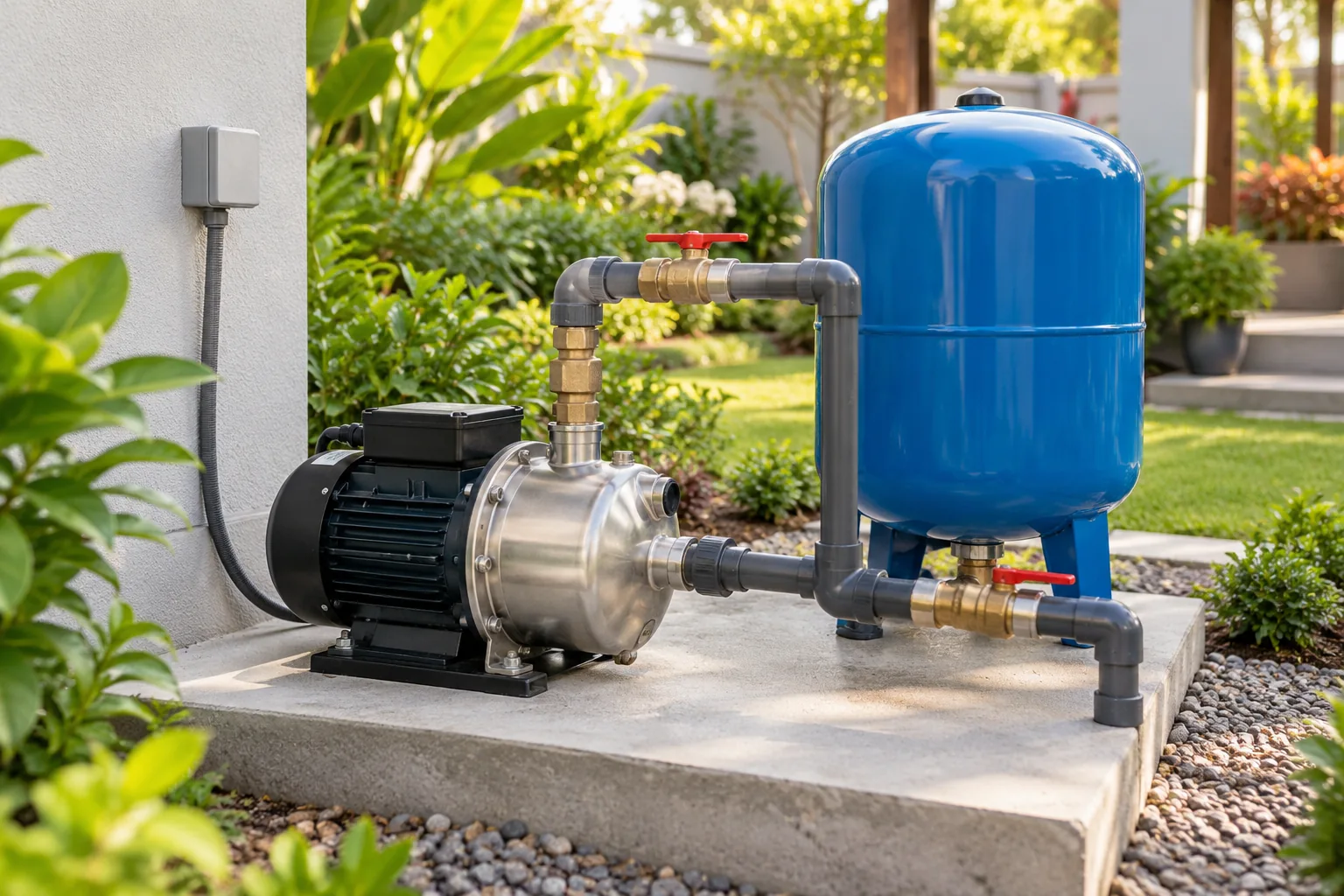 Equipo de bombeo y presión de agua para el hogar